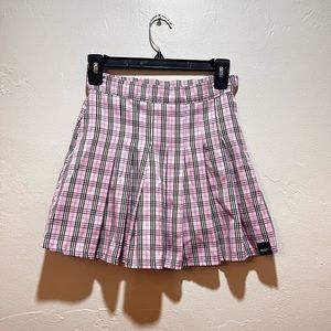 O Mighty Pink plaid Skirt Size S